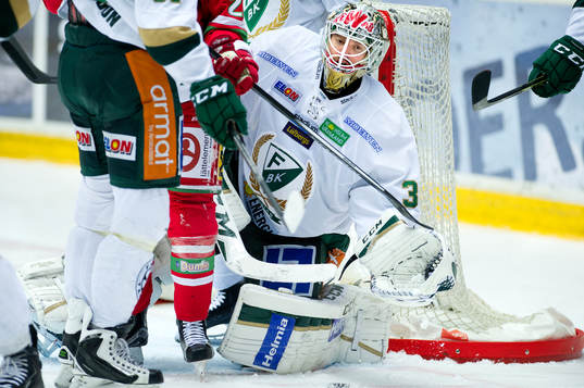 Färjestads målvakt Lars Haugen