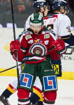 Frölundas Spencer Abbott jublar