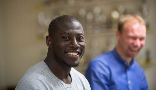 IFK Hässleholms nyförvärv Michael "Mike" Ayebaife