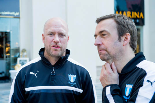 Malmö FFs assisterande tränare Olof Persson och tränaren
