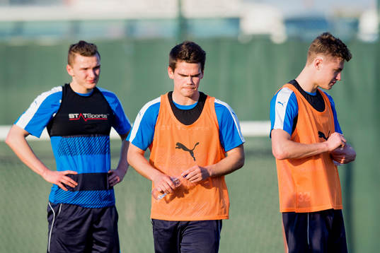 Malmö FFs Piotr Johansson, Vidar Örn Kjartansson, Teddy