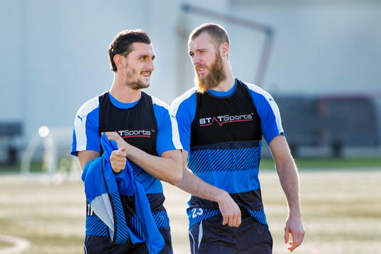 Malmö FFs Agon Mehmeti och Jo Inge Berget
