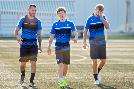 Malmö FFs Guillermo Molins, Teddy Bergqvist och Franz