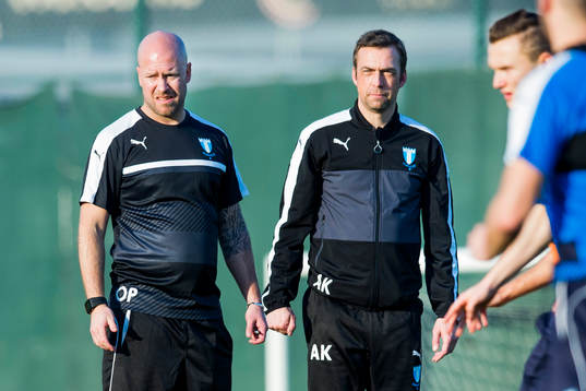 Malmö FFs assisterande tränare Olof Persson och tränare