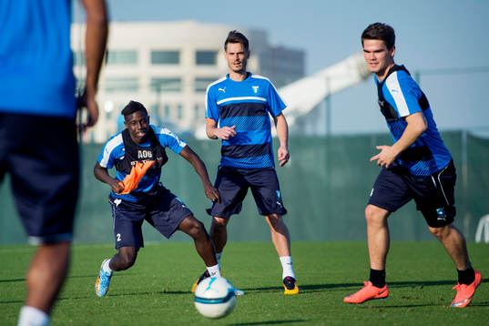Malmö FFs Pa Konate, Markus Rosenberg och Vidar Örn