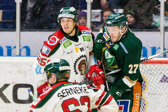 Frölundas Oliver Lauridsen och Färjestads John Persson