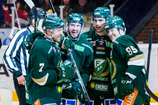 Färjestads spelare jublar