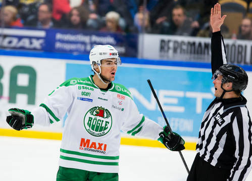 Rögles Alen Bibic har åsikter om domslut från
