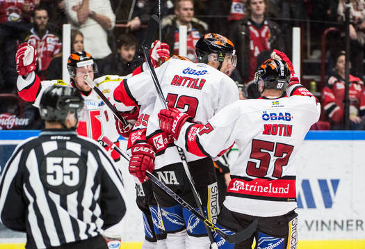 Örebros Marko Anttila, Kalle Olsson, Anders Eriksson och