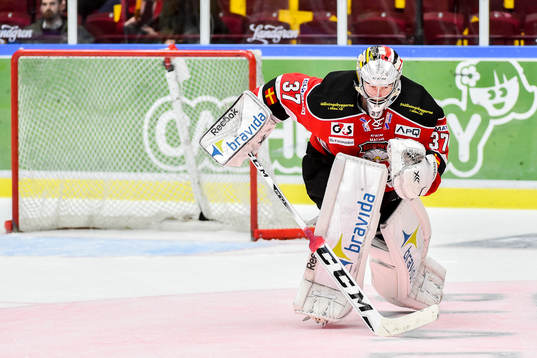 Malmö Redhawks målvakt Jonas Gunnarsson lämnar målet