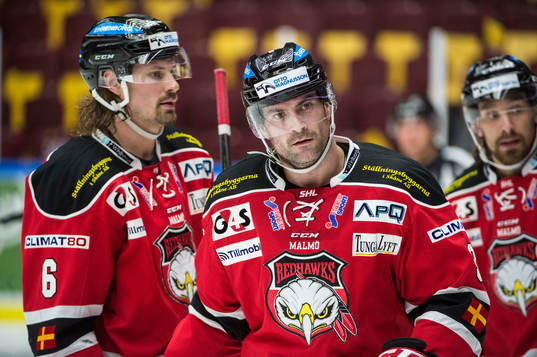 Malmö Redhawks Stefan Warg, Kent McDonell och Andreas