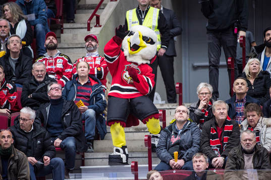 Malmö Redhawks maskot Hawkan