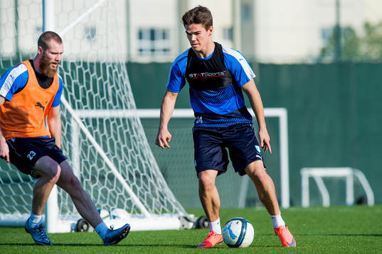 Malmö FFs Jo Inge Berget och Vidar Örn Kjartansson