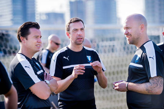 Malmö FFs sportchef Daniel Andersson, tränare Allan Kuhn