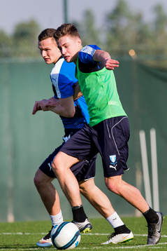 Malmö FFs Piotr Johansson och Mattias Svanberg