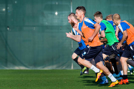 Malmö FFs Jo Inge Berget, Markus Rosenberg mfl springer