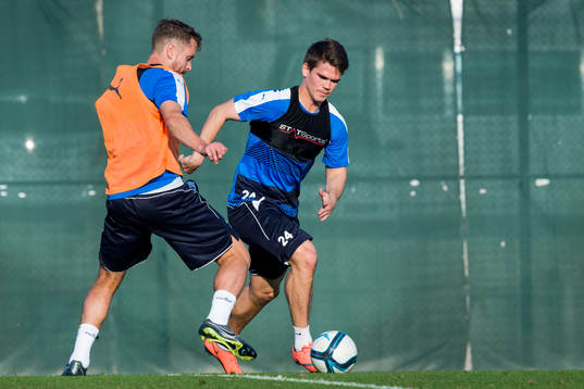 Malmö FFs Kári Árnason och Vidar Örn Kjartansson