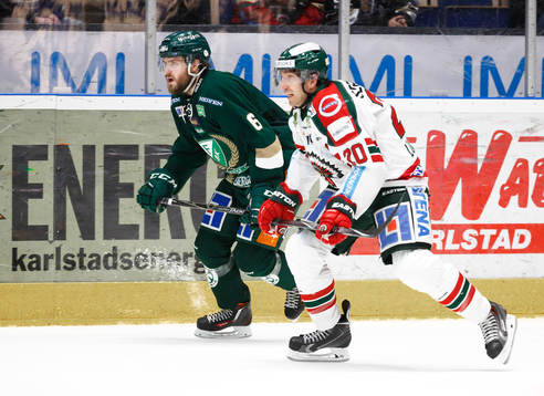 Färjestads Mikael Wikstrand och Frölundas Joel Lundqvist