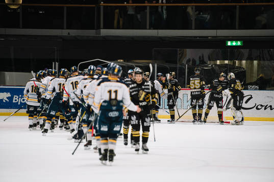 Lagen tackar varandra efterishockeymatchen i