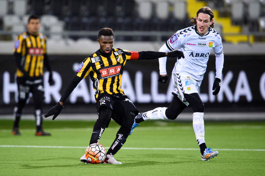 Häckens Mohammed Abubakari och GAIS David Johannesson