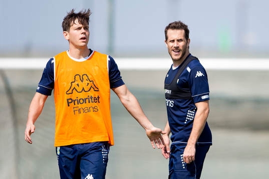 Mads Winther Albeck och Tobias Hysén