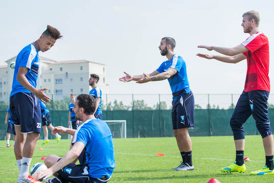 Malmö FFs Tobias Sana, Agon Mehmeti, Guillermo Molins poch