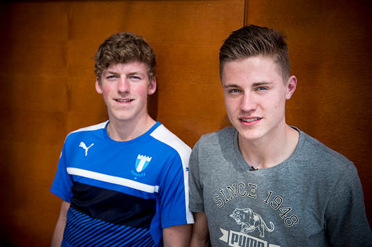 Malmö FFs Teddy Bergqvist och Mattias Svanberg