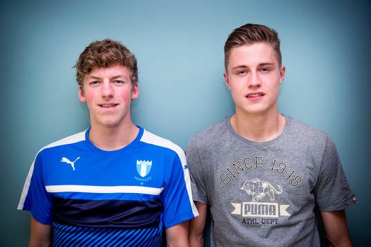 Malmö FFs Teddy Bergqvist och Mattias Svanberg