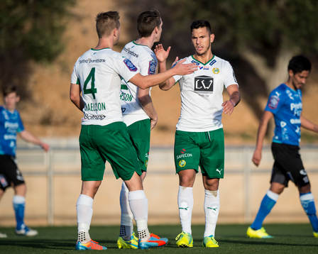 Hammarbys Erik Israelsson och Alexssander Medeiros de