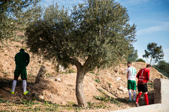 Hammarbys spelare tar en kisspaus