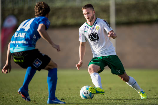 Halmstads Alexander Henningsson och Hammarbys Mats Solheim