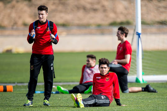 Östersunds Jamie Hopcutt och Hosam Aiesh