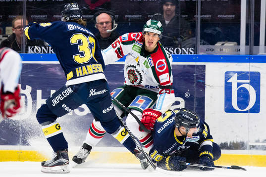 s Niklas Hansson och Martin Thörnberg mot Frölundas