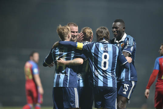 Djurgårdens Daniel Berntsen jublar