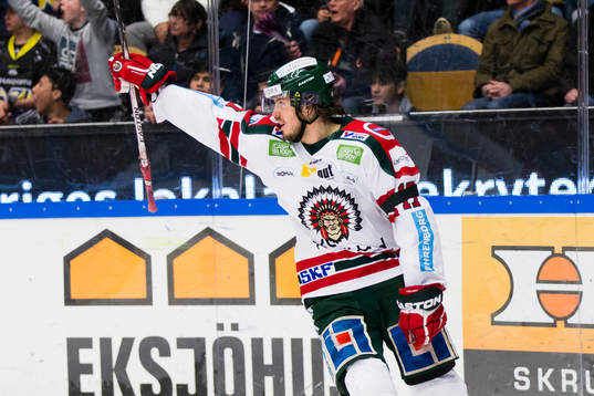 Frölundas Sebastian Stålberg jublar
