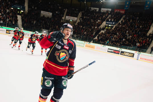 Djurgårdens Patrick Thoresen firar sitt mål