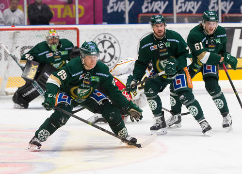 Färjestads Mikael Johansson, Travis Turnbull och Daniel