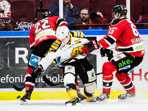 Malmö Redhawks Jeremias Augustin och Fredrik Händemark