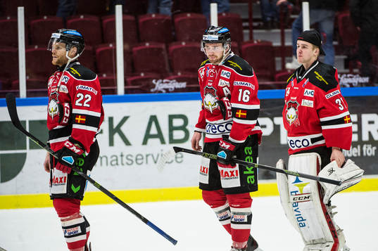 Malmö Redhawks Jeremias Augustin, Magnus Häggström och
