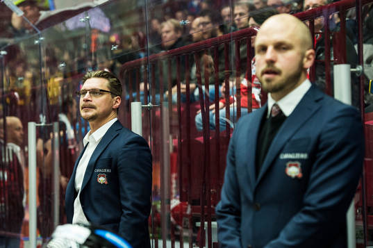 Malmö Redhawks tränare Björn Hellkvist och assisterande