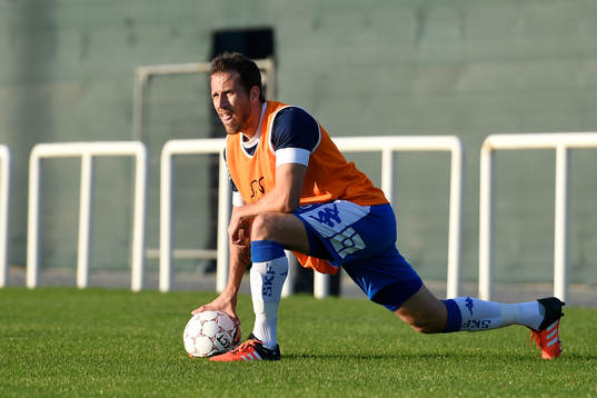 IFK Göteborgs Tobias Hysén värmer upp