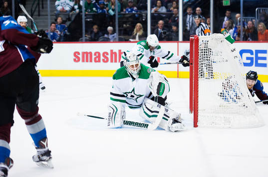 Dallas målvakt Antti Niemi släpper in 3-2 från Colorados