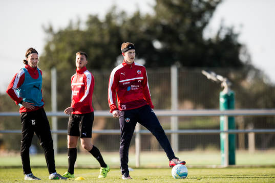 Helsingborgs Linus Hallenius, Anton Kinnander och Peter