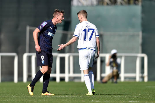 Malmö FFs Markus Rosenberg reagerar mot FC Köpenhamns