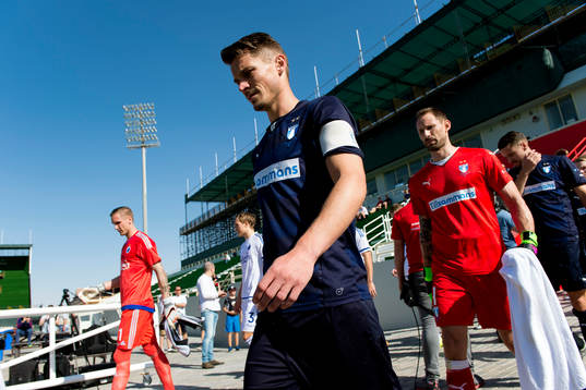 Malmö FFs Markus Rosenberg och målvakt Johan Wiland