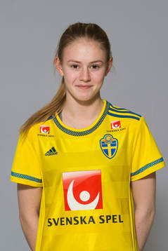 Sandra Nilsson som spelar i F17 landslaget