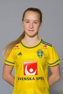 Malin Larsson som spelar i F17 landslaget