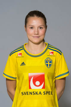 Olivia Sandahl som spelar i F17 landslaget