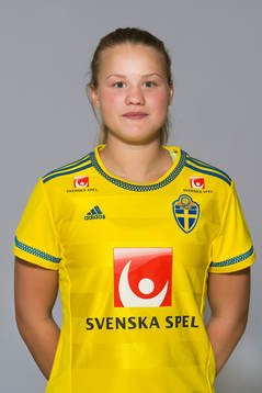 Alexandra Sandström som spelar i F17 landslaget