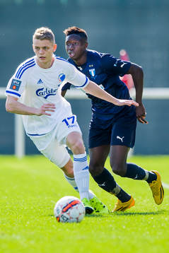 FC Köpenhamns Kasper Kusk och Malmö FFs Pa Konate